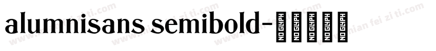 alumnisans semibold字体转换